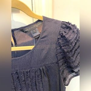 Marc by Marc Jacobs black delicate top with ruffle detail. Size 2.